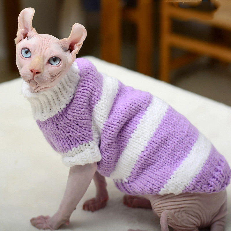 Warm Sweater Pet Clothing Hairless Cat Apparel