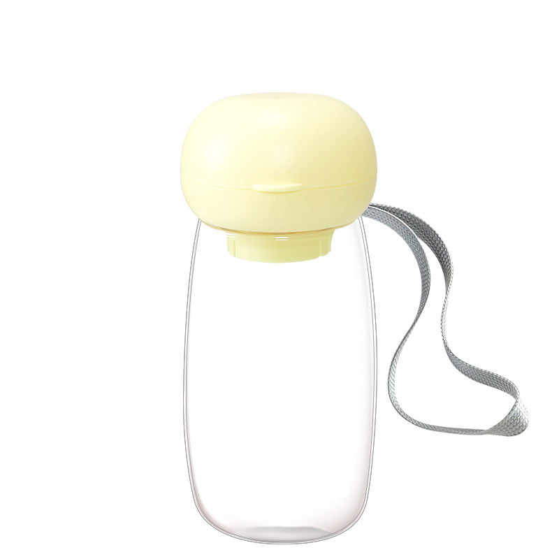 Portable Pet Water Bottle Travel Feeding Cup Lanyard Bowl
