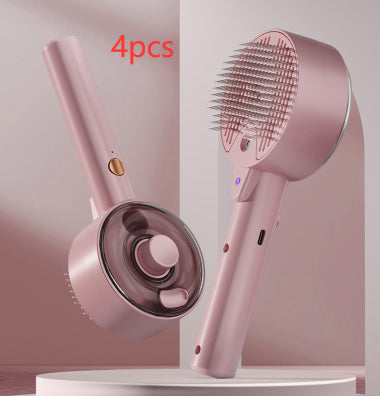 Pet Steam Grooming Self Cleaning Hair Removal Brush Tool
