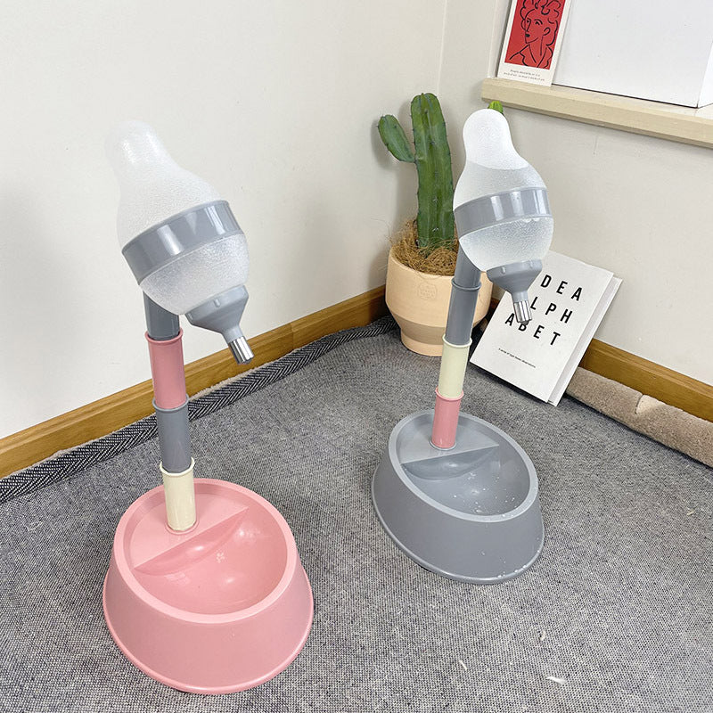 Adjustable Height Automatic Pet Water Dispenser Fountain Feeding Bowl
