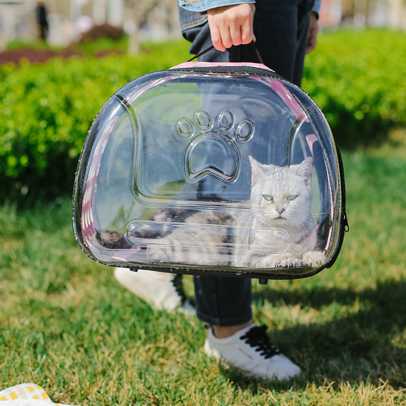 Portable Transparent Pet Backpack School Carrier Bag
