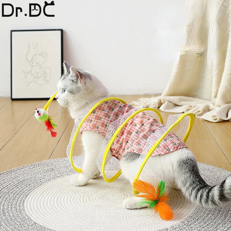 Foldable S-Type Interactive Pet Tunnel Toy