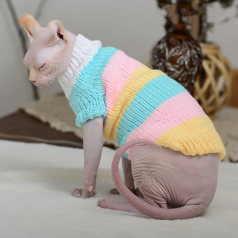 Warm Sweater Pet Clothing Hairless Cat Apparel