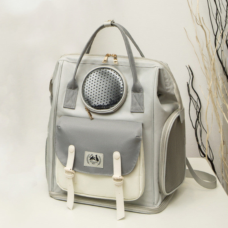 Large Capacity Breathable Pet Backpack Portable Travel Bag