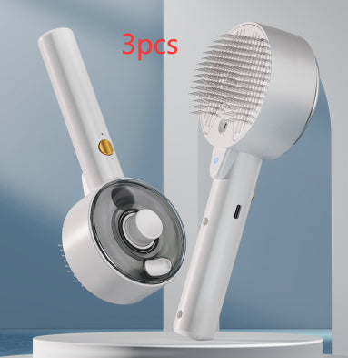 Pet Steam Grooming Self Cleaning Hair Removal Brush Tool