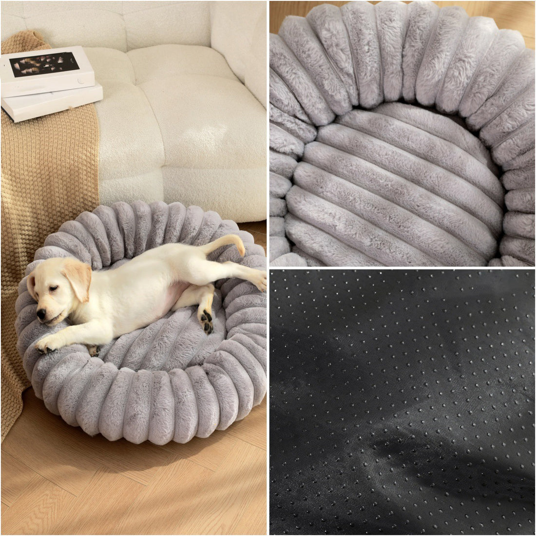 Plush Winter Warm Pet Sleeping Nest Round Bed