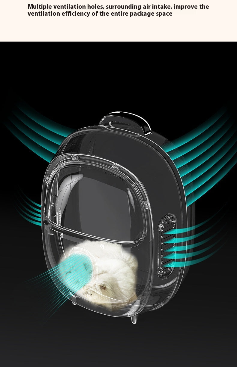 Climate-Control Ventilated Space Capsule Pet Backpack Travel Bag