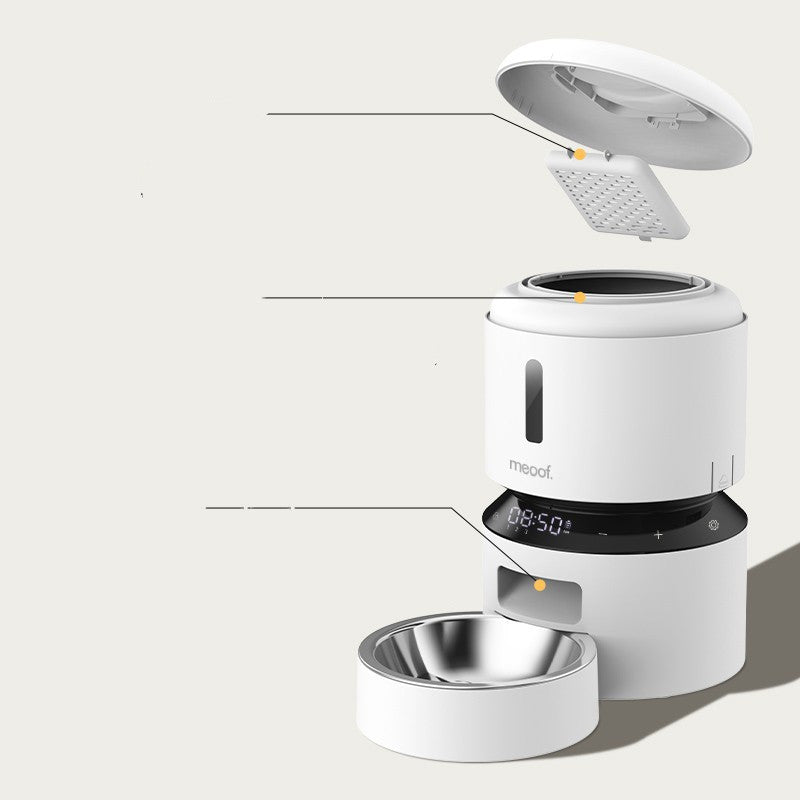 Capsule Automatic Pet Feeder Double Bowl Feeding System