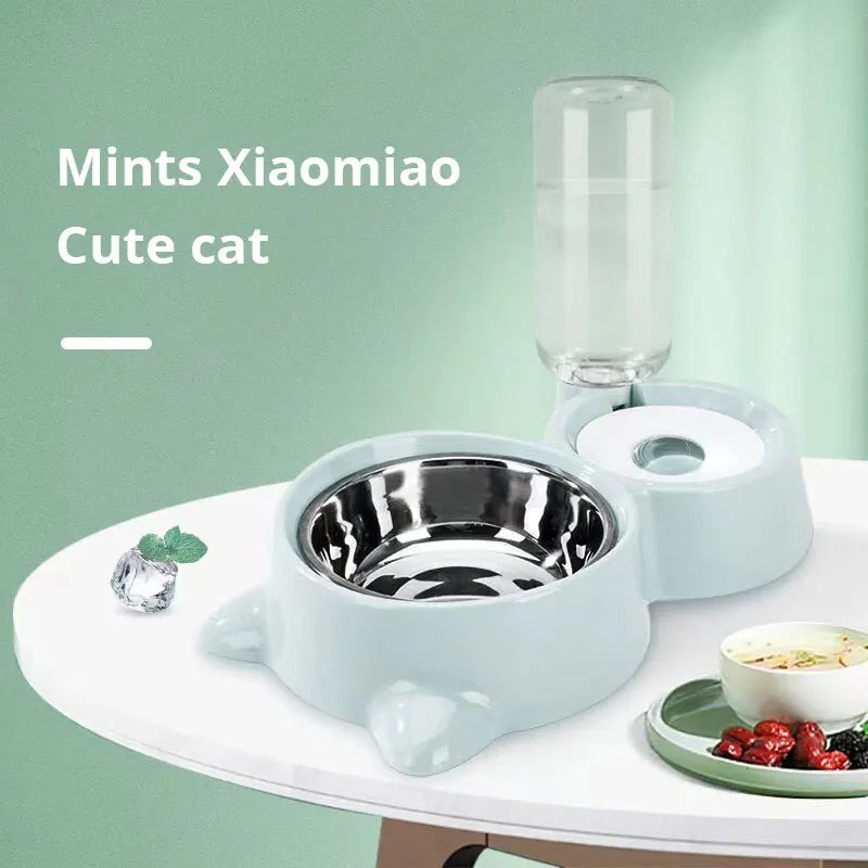 Automatic Pet Water Dispenser And Food Feeder Gravity Fountain System