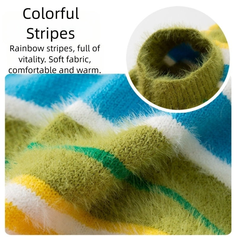 Autumn Winter Striped Sleeveless Pet Sweater Clothing