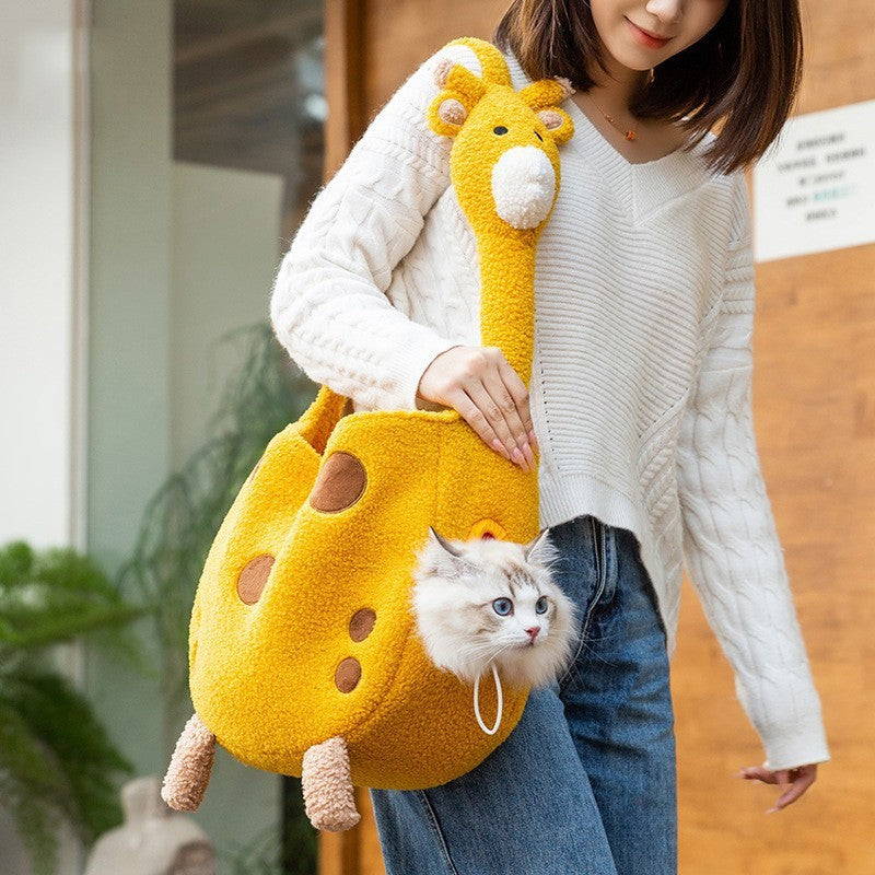 Animal Shaped Portable Pet Backpack Diaper Travel Bag