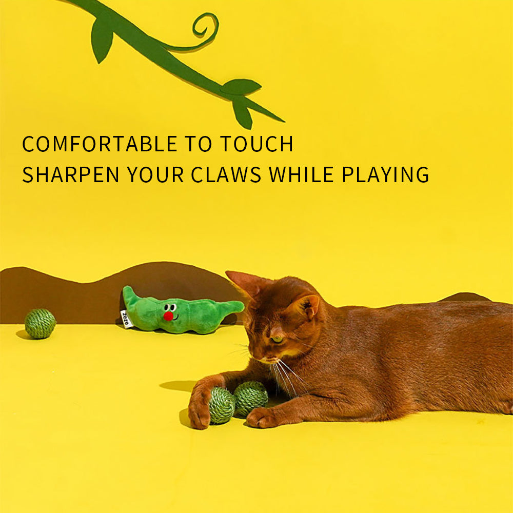 3PCS Sisal Rope Interactive Pet Chew Balls