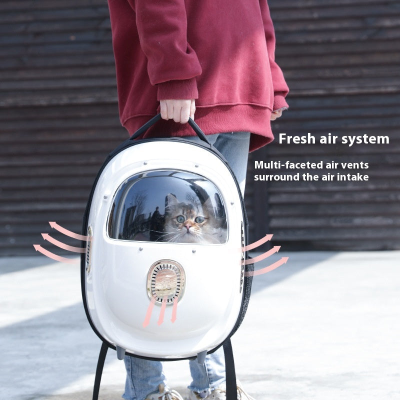 Climate-Control Ventilated Space Capsule Pet Backpack Travel Bag