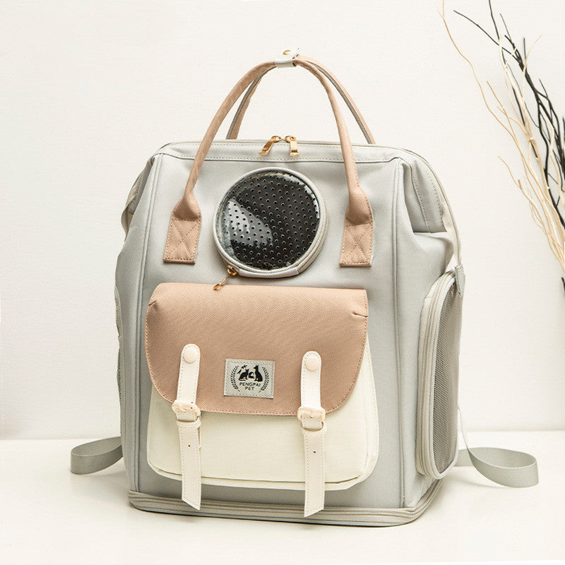 Large Capacity Breathable Pet Backpack Portable Travel Bag