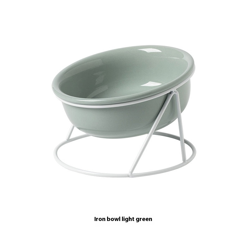 Ceramic Double Pet Feeding Bowl Food And Water Dish
