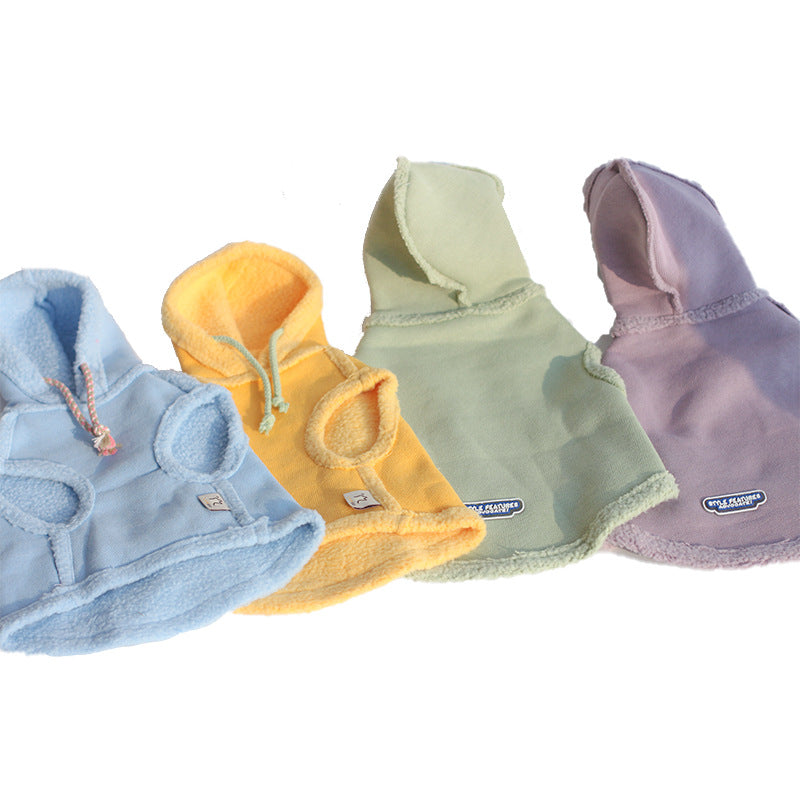 Autumn Winter Fleece Warm Hooded Pet Sweater
