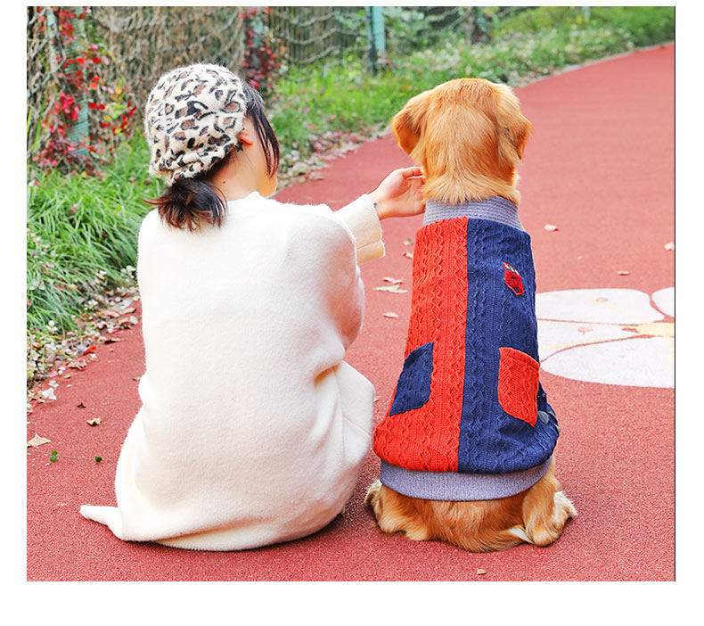 Winter Thickened Pet Sweater Large Breed Apparel