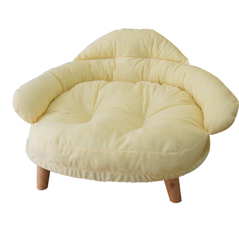 All Season Elevated Pet Bed Solid Wood Thickened Frame