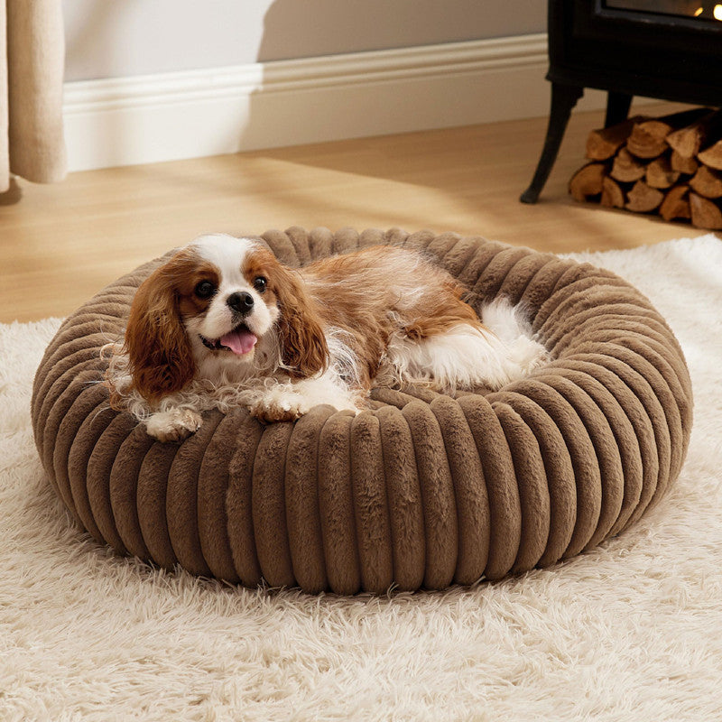 Plush Winter Warm Pet Sleeping Mat Round House Bed