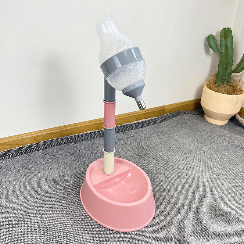 Adjustable Height Automatic Pet Water Dispenser Fountain Feeding Bowl