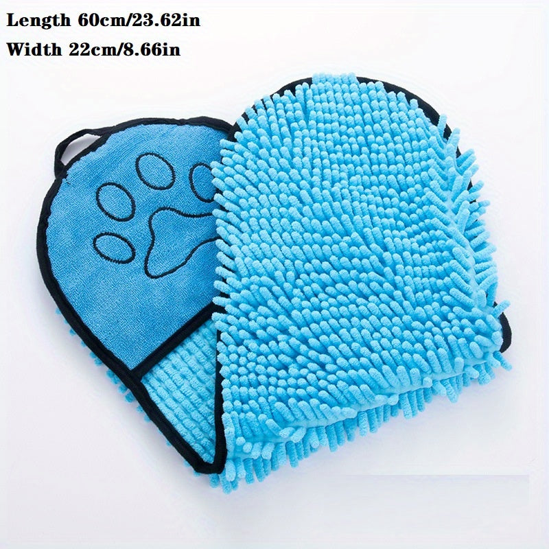 Pet Microfiber Absorbent Quick Dry Bath Towel With Pockets