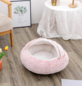 2 In 1 Round Plush Warm Pet Winter Bed