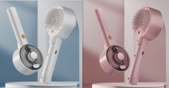 Pet Steam Grooming Self Cleaning Hair Removal Brush Tool