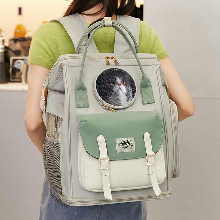 Large Capacity Breathable Pet Backpack Portable Travel Bag