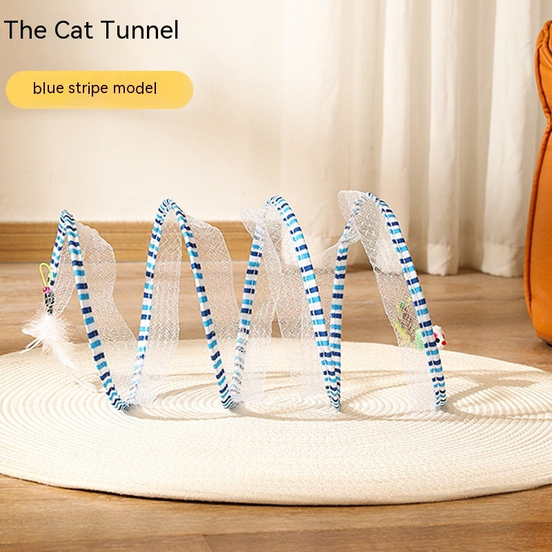 Foldable S-Type Interactive Pet Tunnel Toy