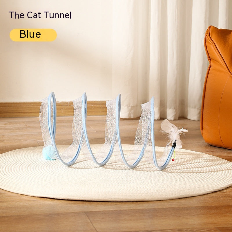 Foldable S-Type Interactive Pet Tunnel Toy