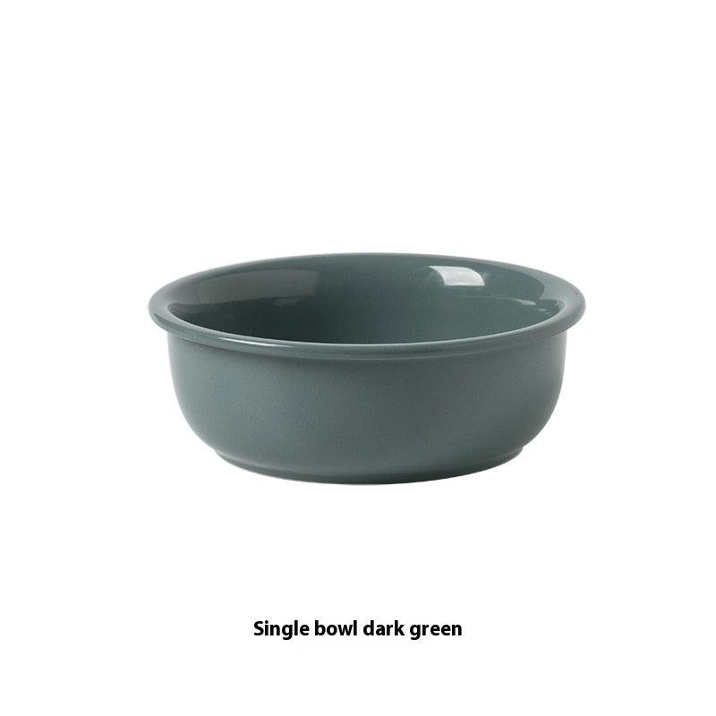 Ceramic Double Pet Feeding Bowl Food And Water Dish